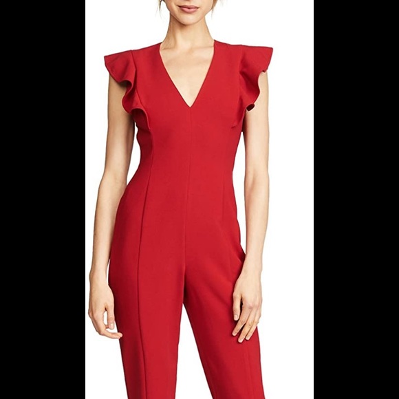 NWT Black Halo Decklyn Jumpsuit. RED - Picture 1 of 3